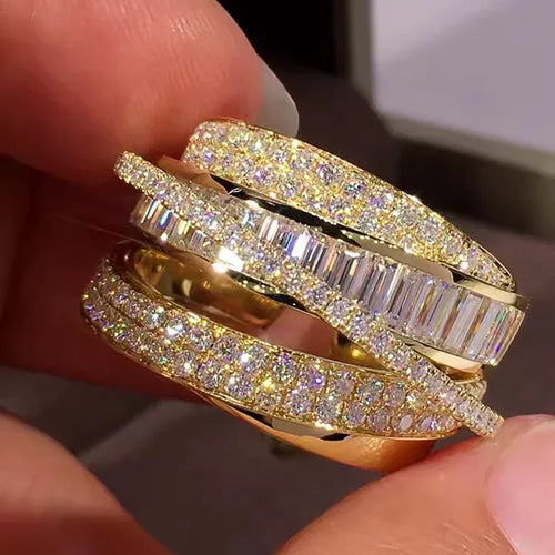 Adjustable Gold & Silver Open Ring