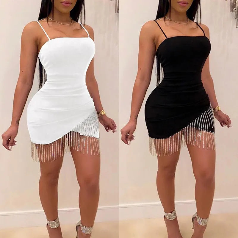 Women's Sexy Slim Cross Strap Slip Dress