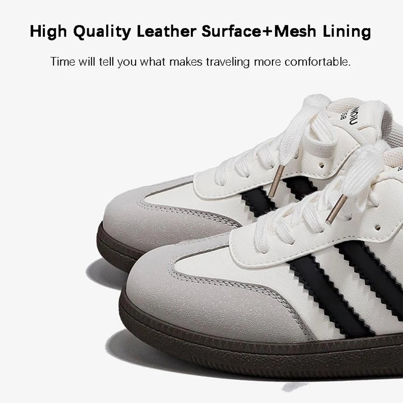 Women’s retro fashion casual flats, lace-up sneakers, comfortable and non-slip.