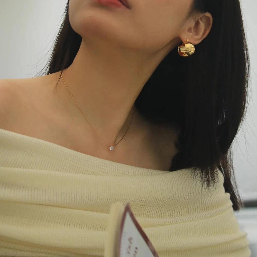 Minimalist Zircon Chain Necklace