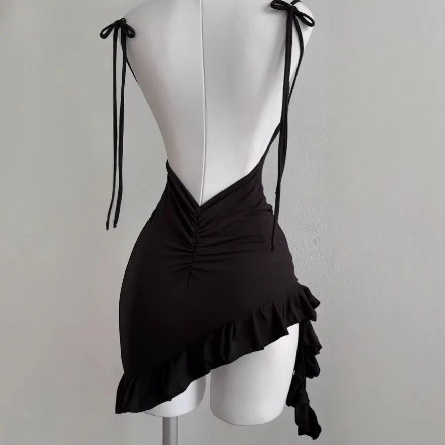 Women's Sexy Sleeveless Backless Mini Dress