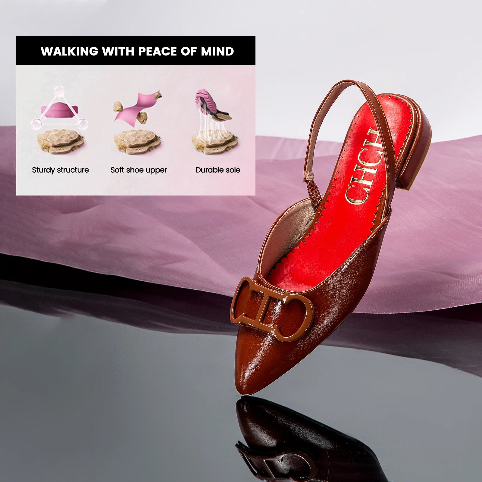 Black pointed flat loafers for women.