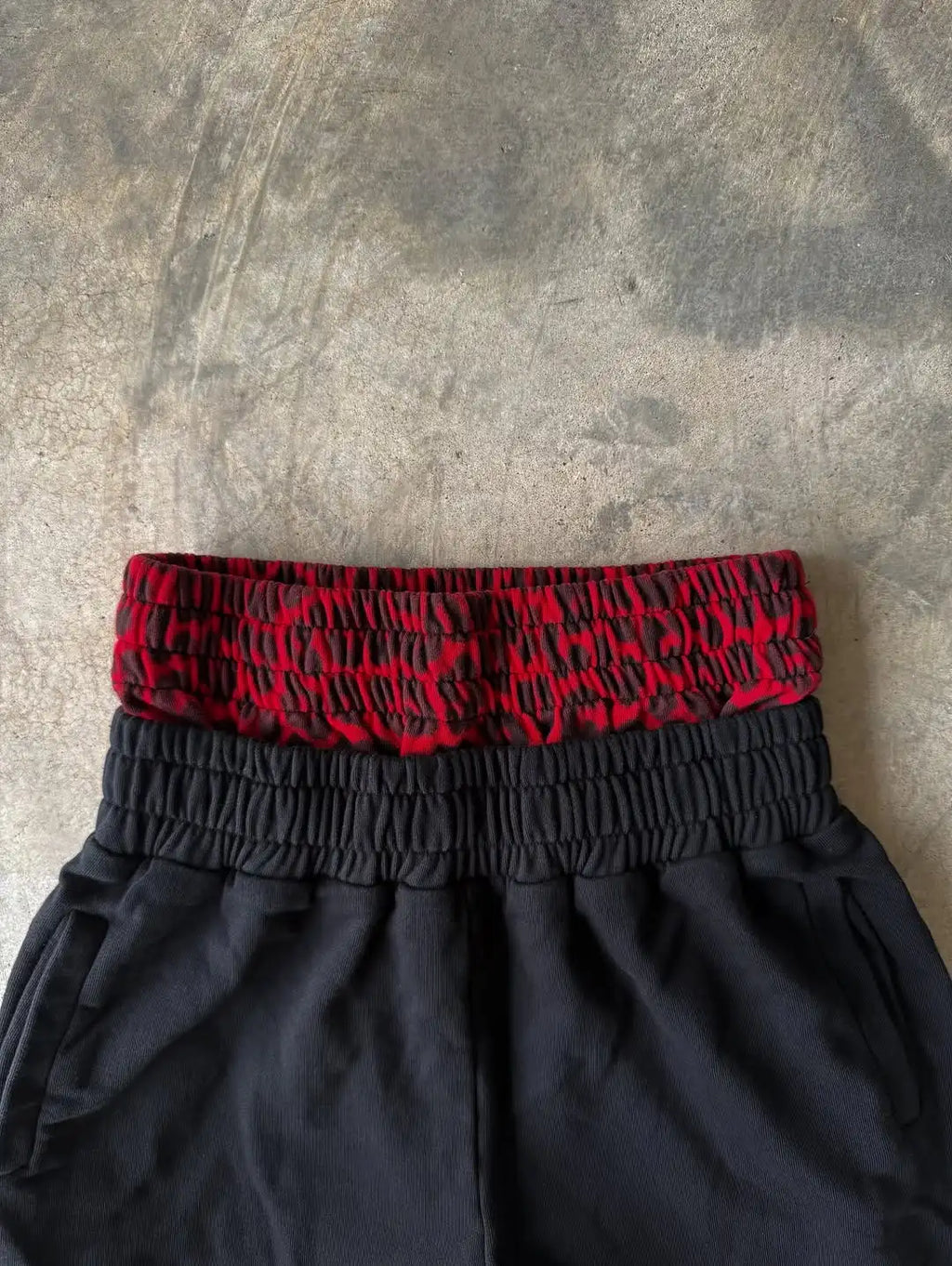 Unisex Ripped Print Tactical Drawstring Joggers