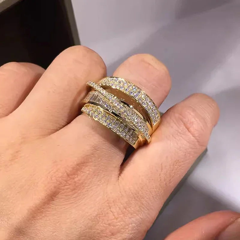 Adjustable Gold & Silver Open Ring