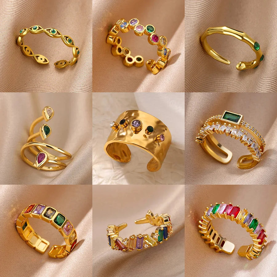 Colorful Zircon Ring