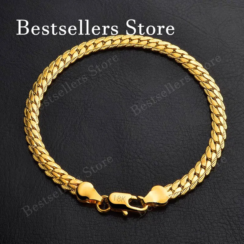 Unisex 925 Silver & Gold Embossed Bracelet
