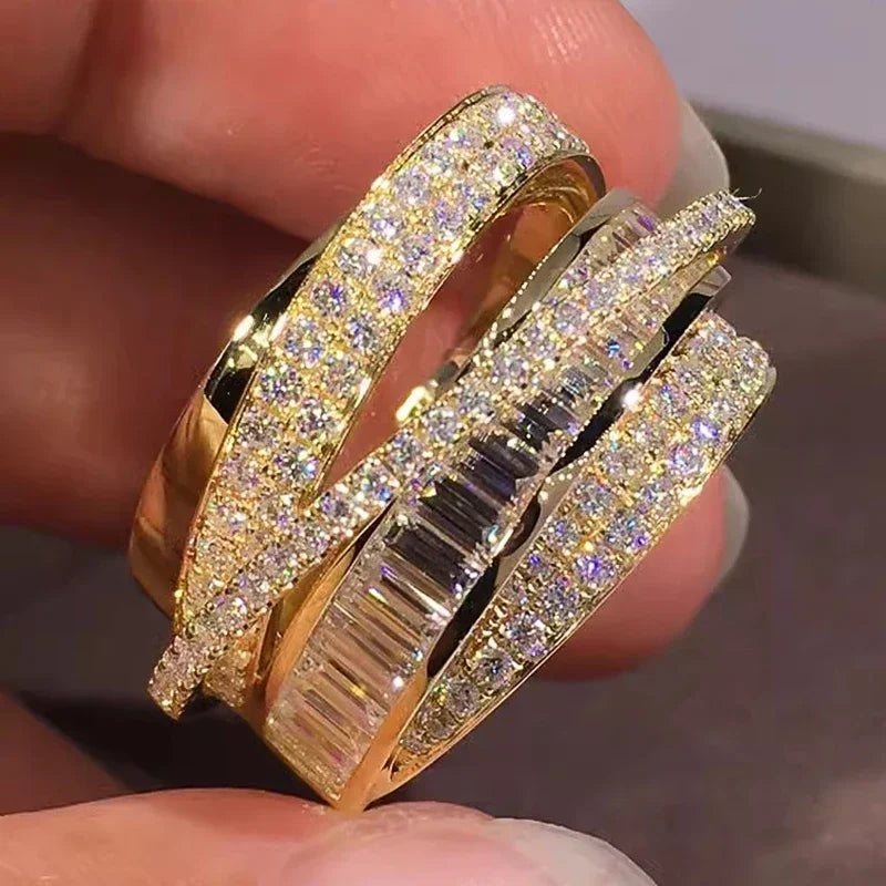 Adjustable Gold & Silver Open Ring