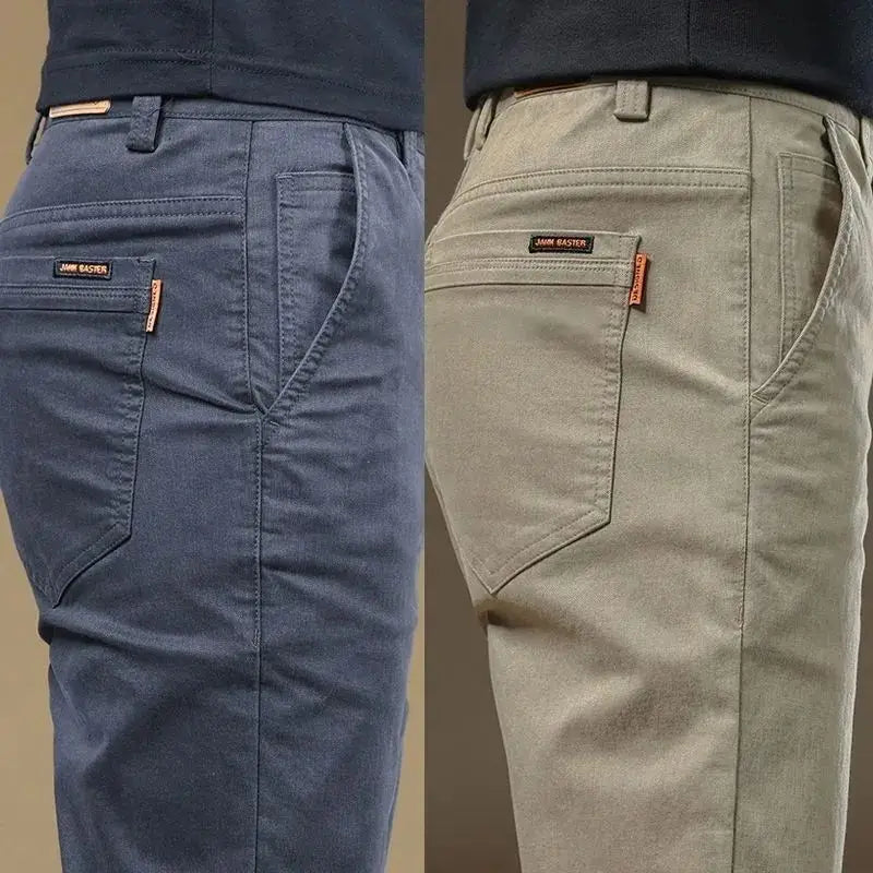 Men's Slim Straight Elastic Business Trousers