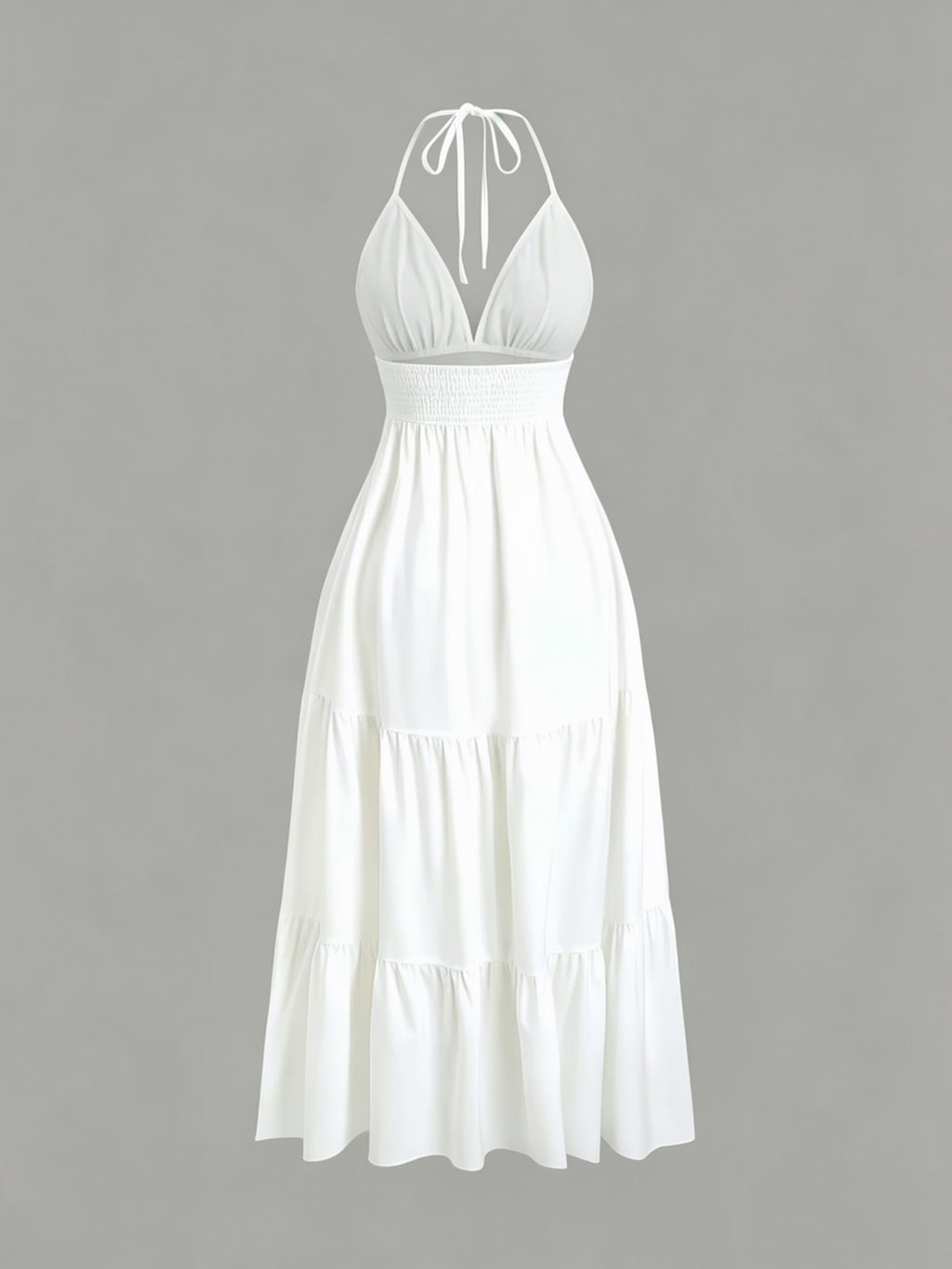Women's Shell-Trimmed Tie-Waist Midi Strapless Camisole