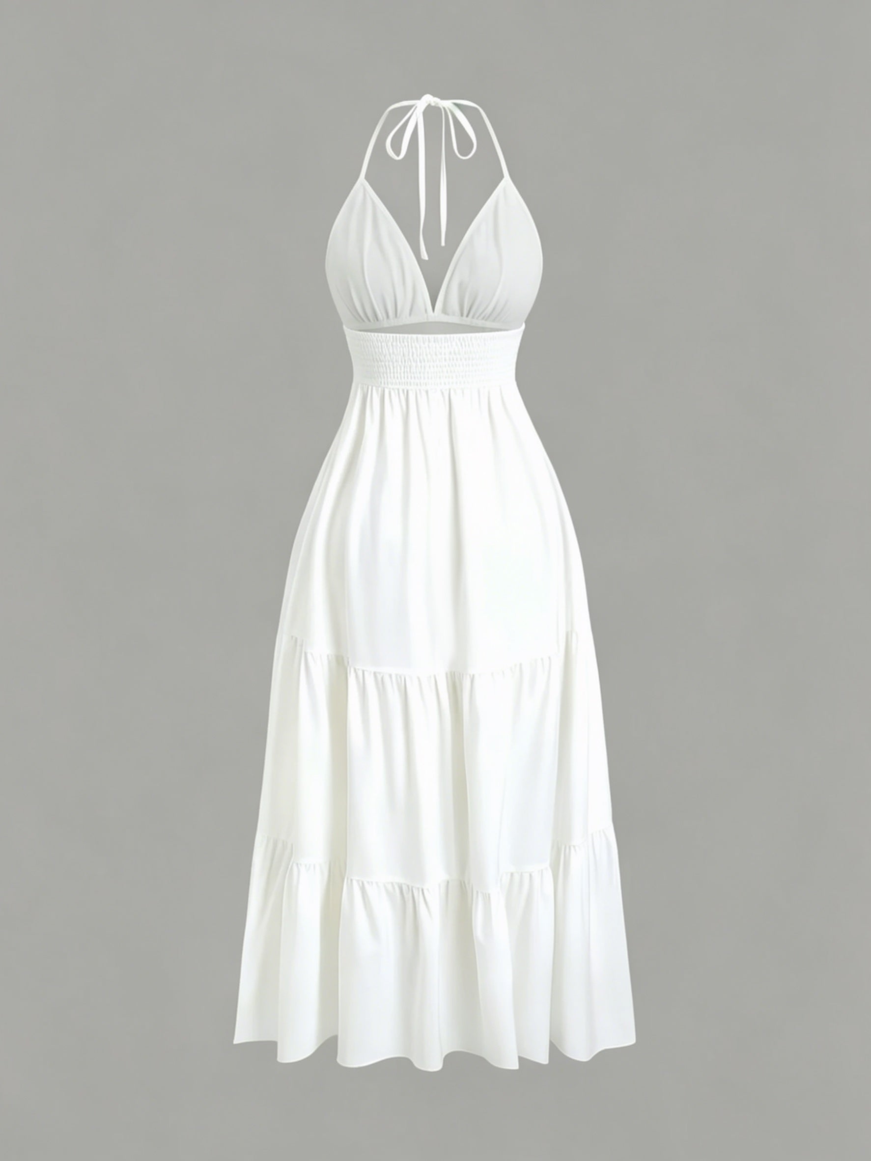 Women's Shell-Trimmed Tie-Waist Midi Strapless Camisole