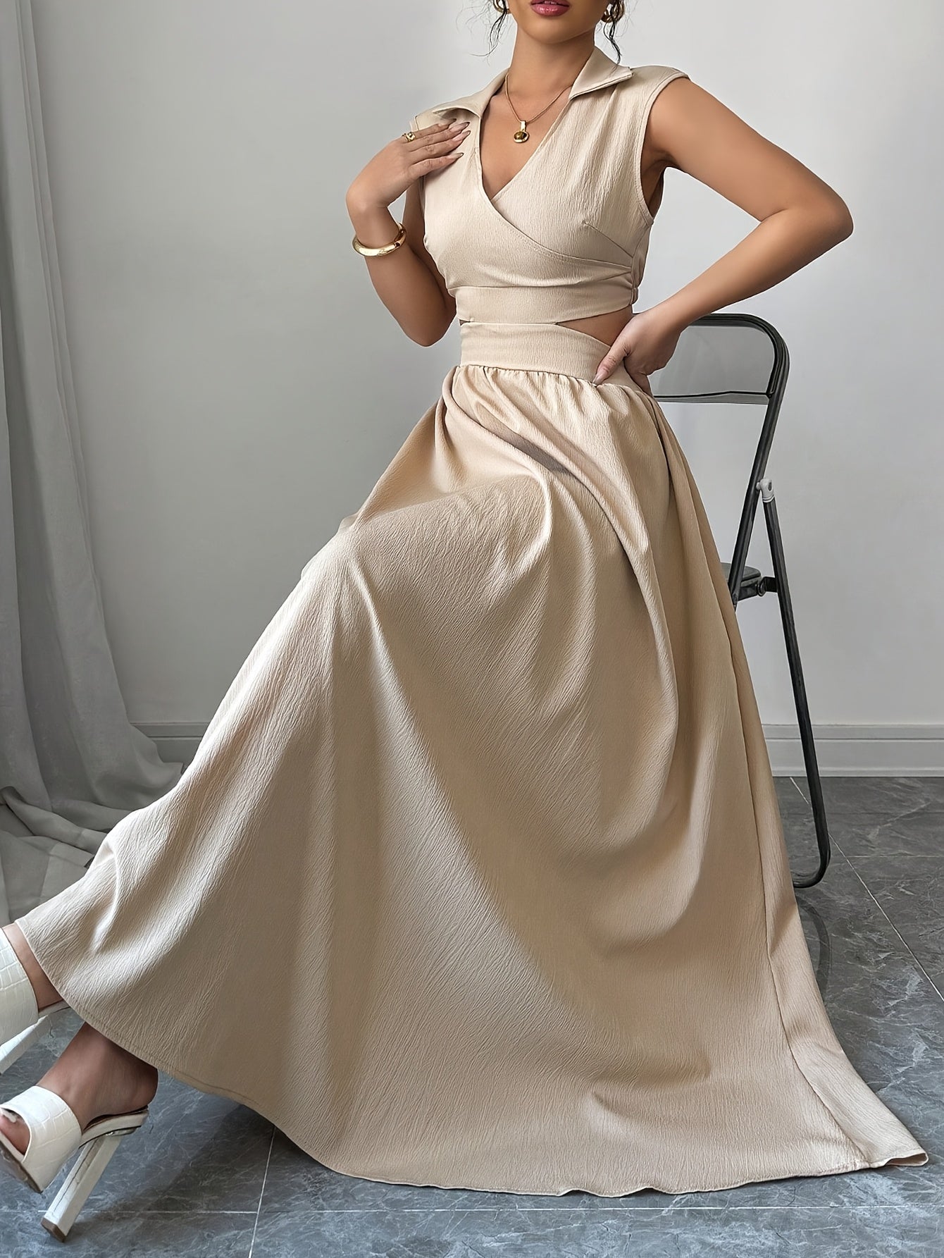 Waist Design Sleeveless Dress