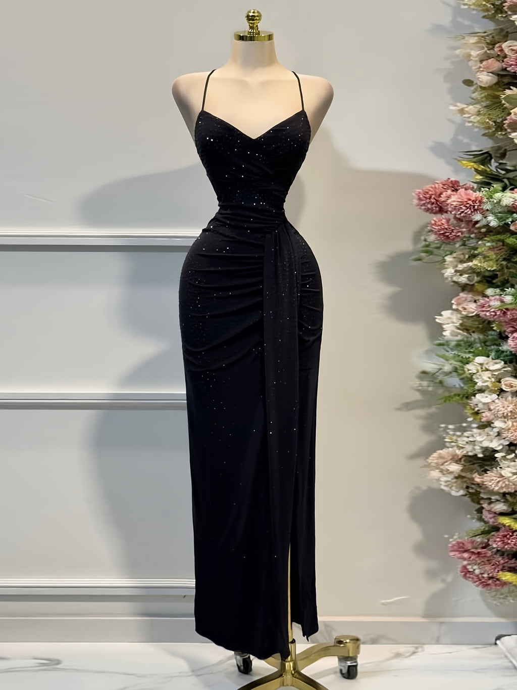 Shiny Bodycon Evening Dress
