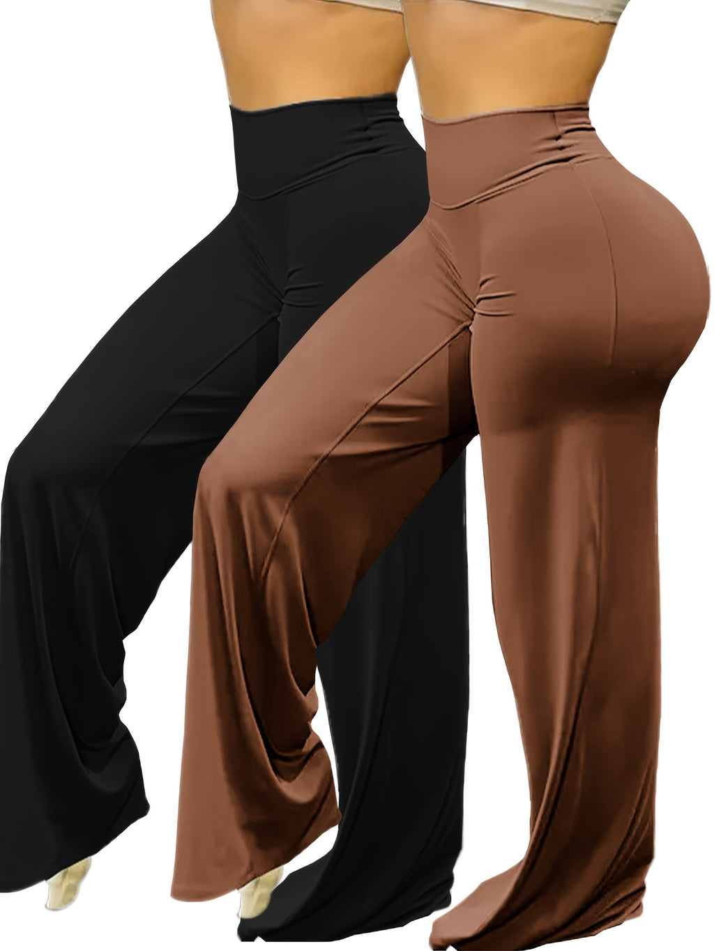 Women’s Plus Size Wide-Leg Yoga Pants