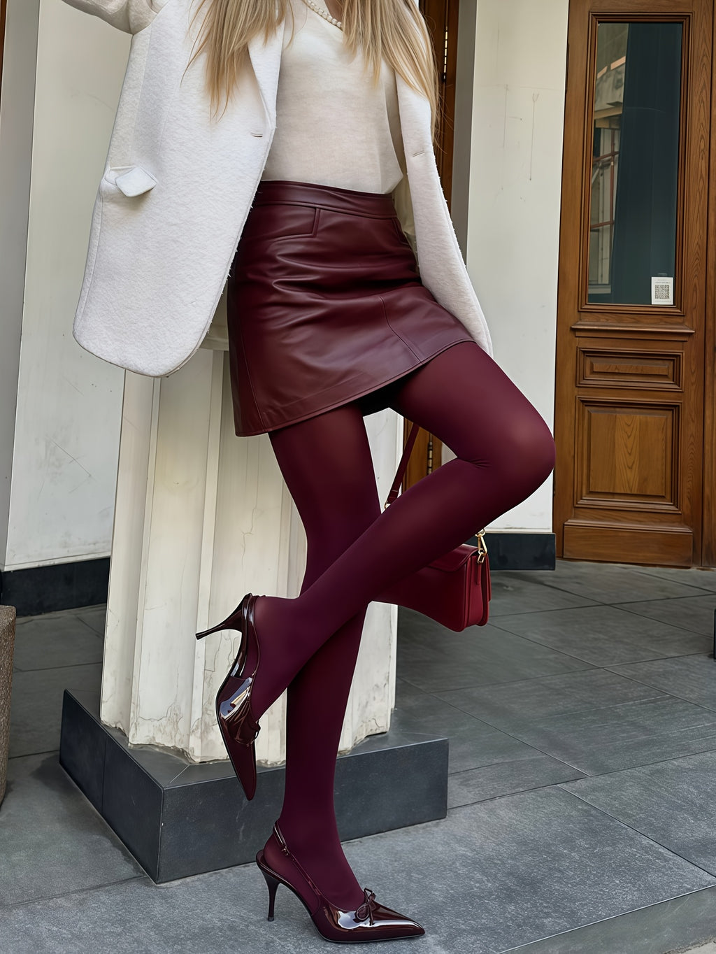 Velvet Slim-Fit Full-Length Pants