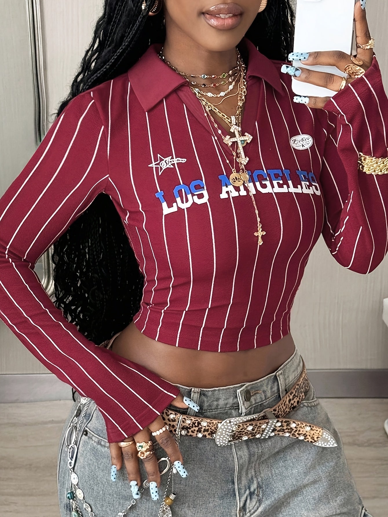 Striped Ribbed Crop Top