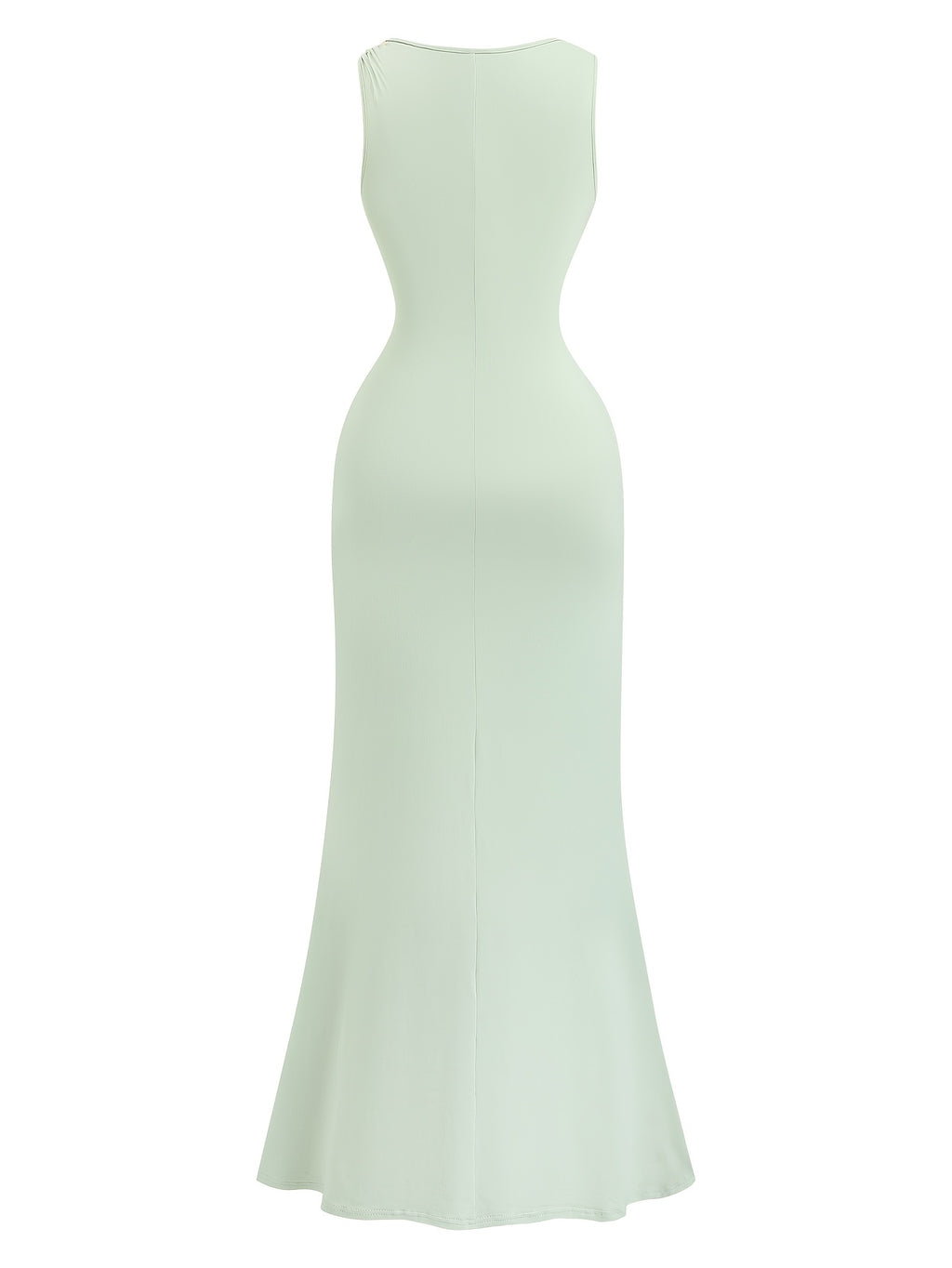 Plus Size Waist-Cinching Metal Buckle Pleated Maxi Dress