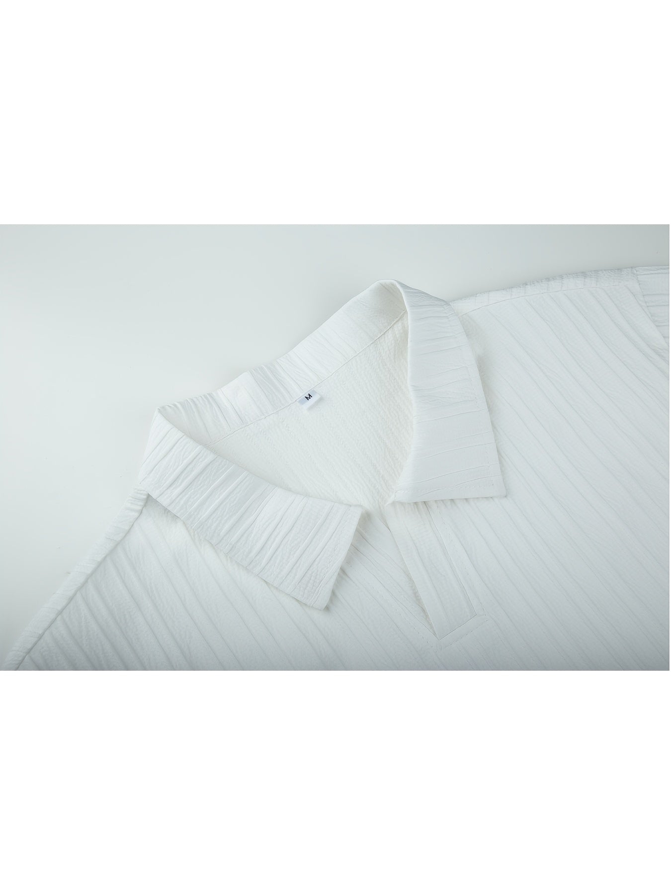 Summer Solid Color No-Button Textured Short Sleeve Men'S Knit Polo Shirt, Casual Breathable T-Shirt, Comfortable And Unrestrictive, Essential Quality T-Shirt for Wardrobe, Creating a Casual Relaxed Travel Look