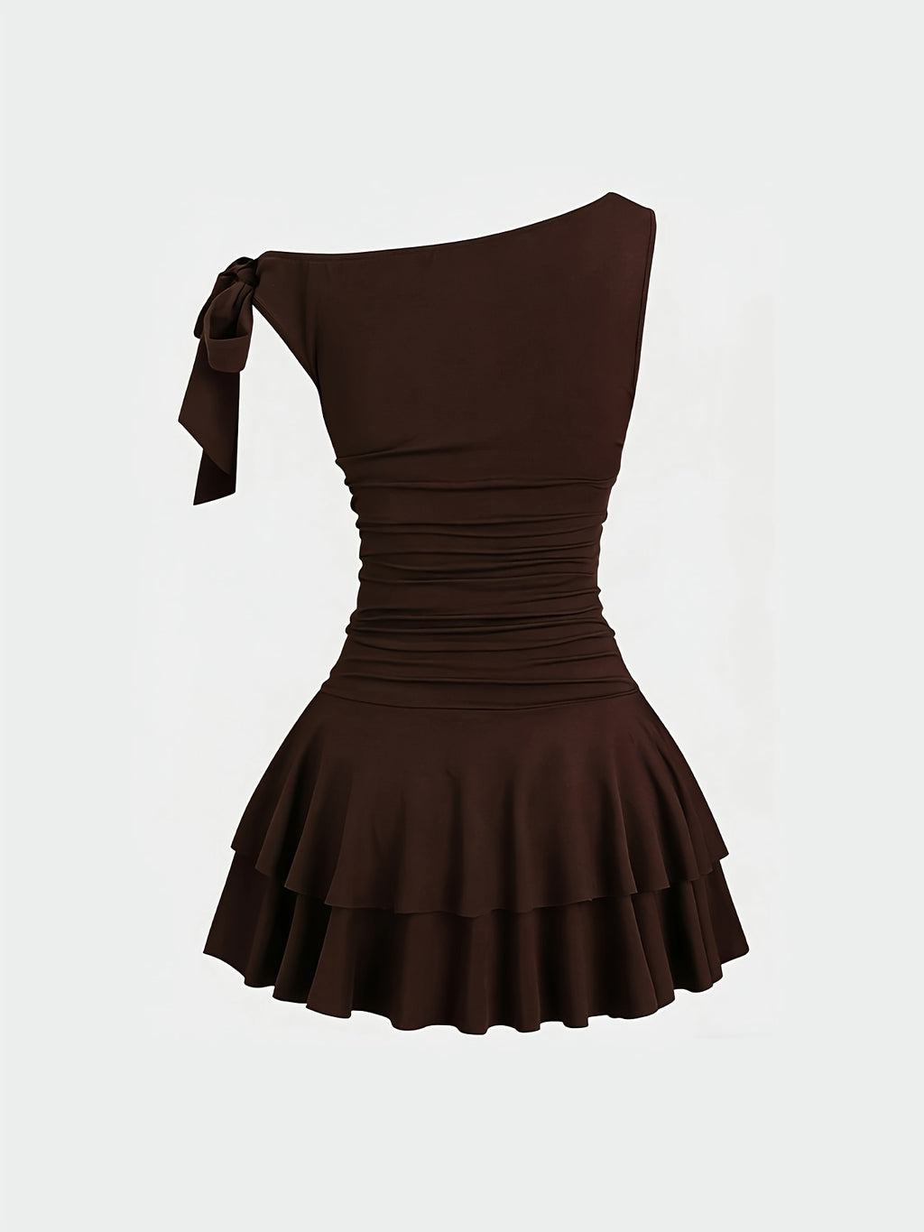 Pleated Shoulder Fashion Dress