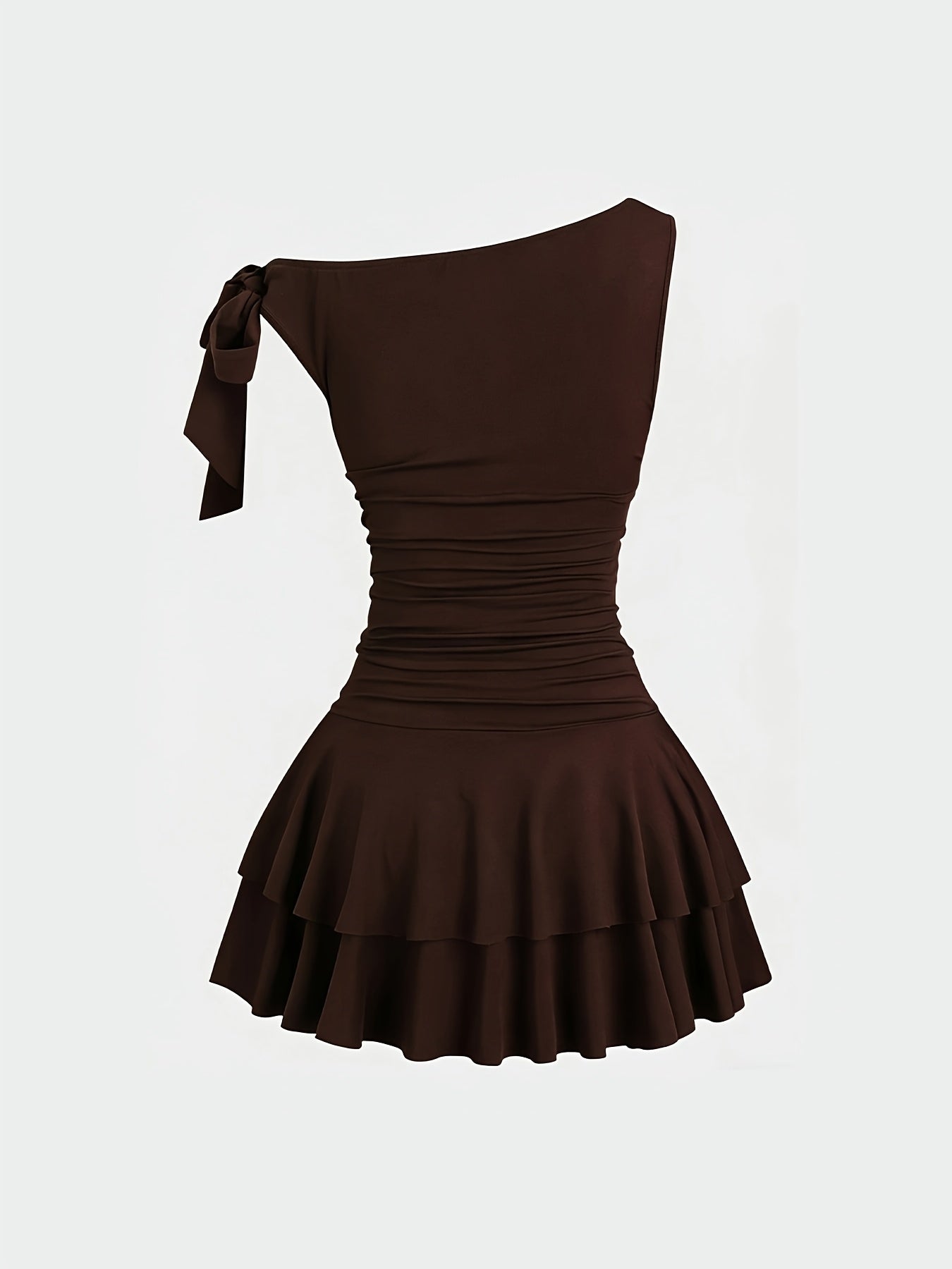 Pleated Shoulder Fashion Dress