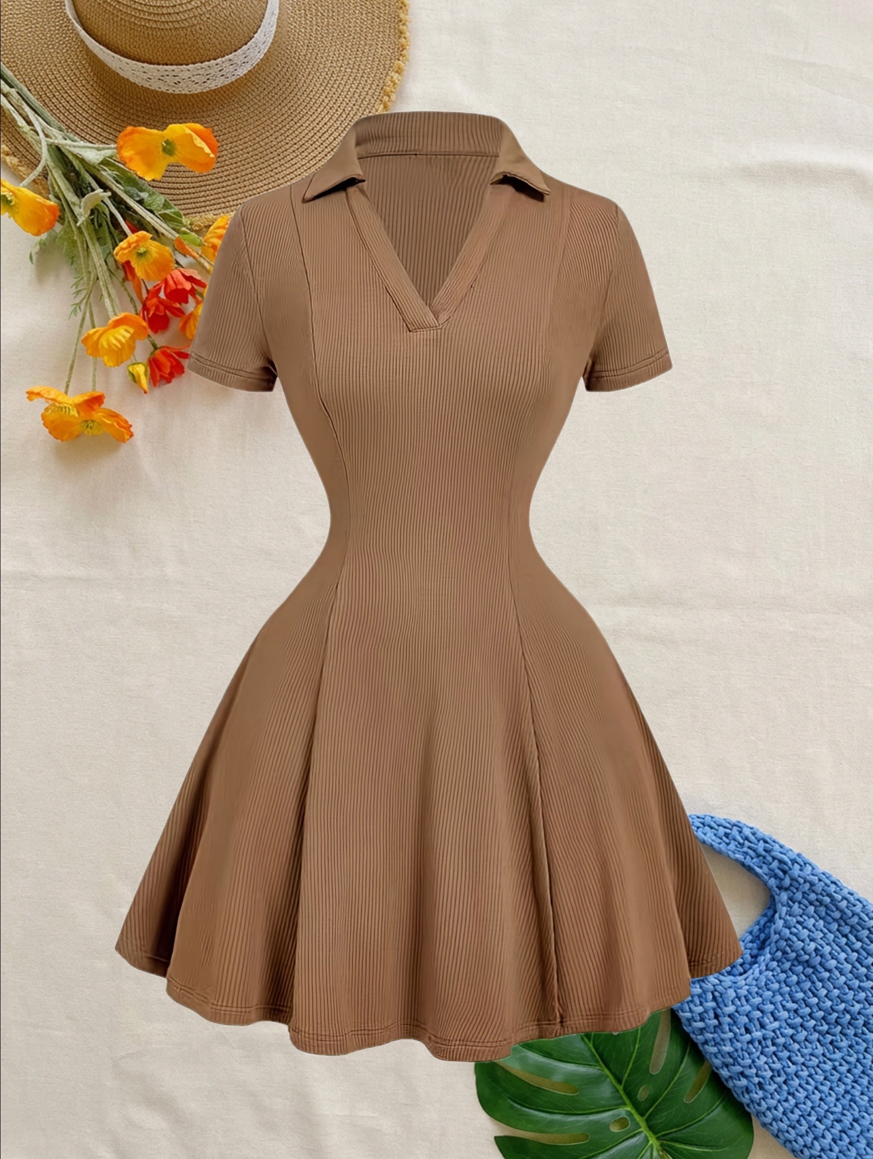 Elegant Romantic Sexy Party Deep V-Neck Backless High Slit A-Line Dress - W, Women'S Summer Dress