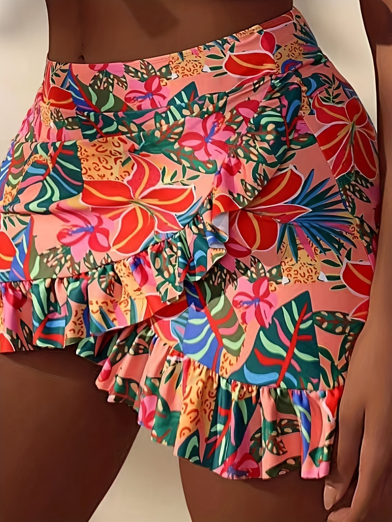 Women'S Beach Print Short Skirt
