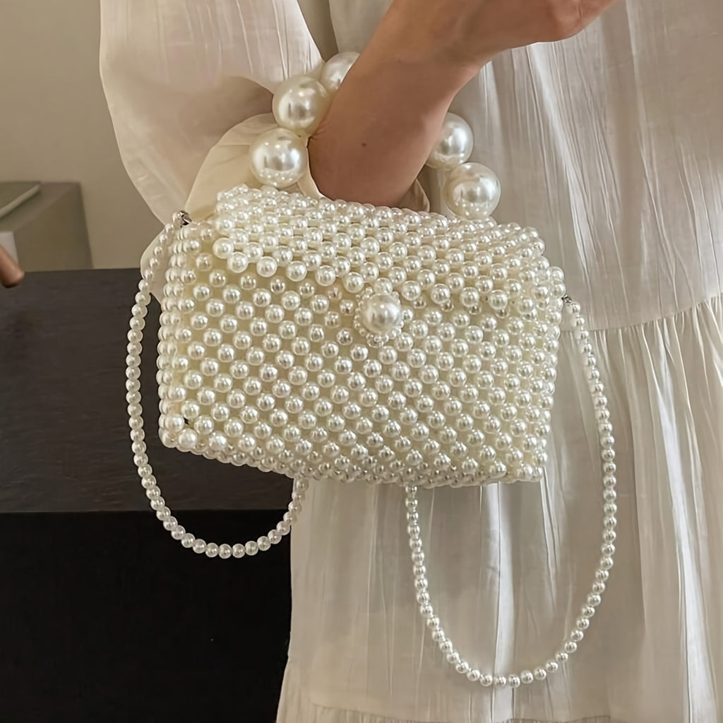 [Small Handbag] Fashionable Elegant Princess Style Pearl Handbag Crossbody Bag