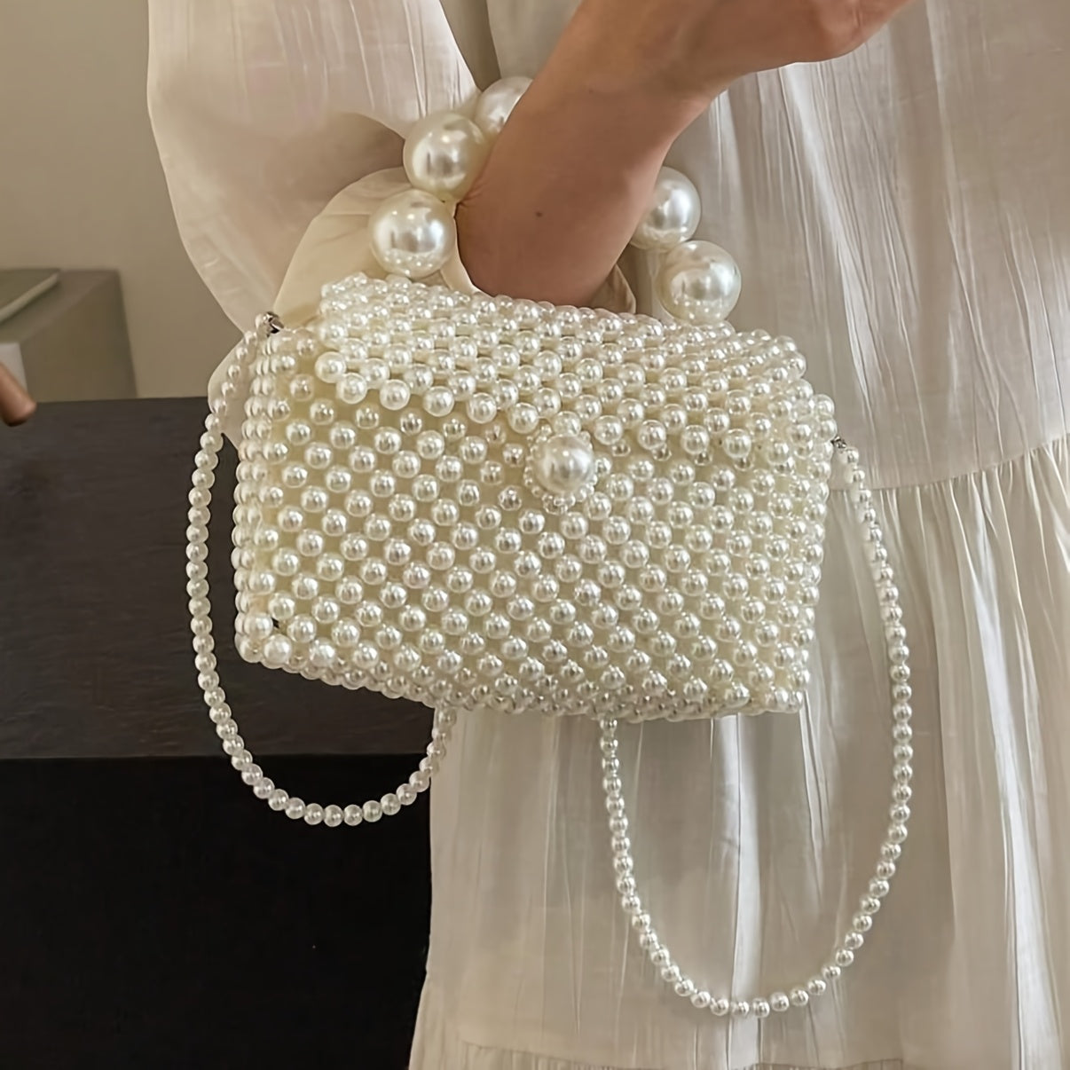 [Small Handbag] Fashionable Elegant Princess Style Pearl Handbag Crossbody Bag
