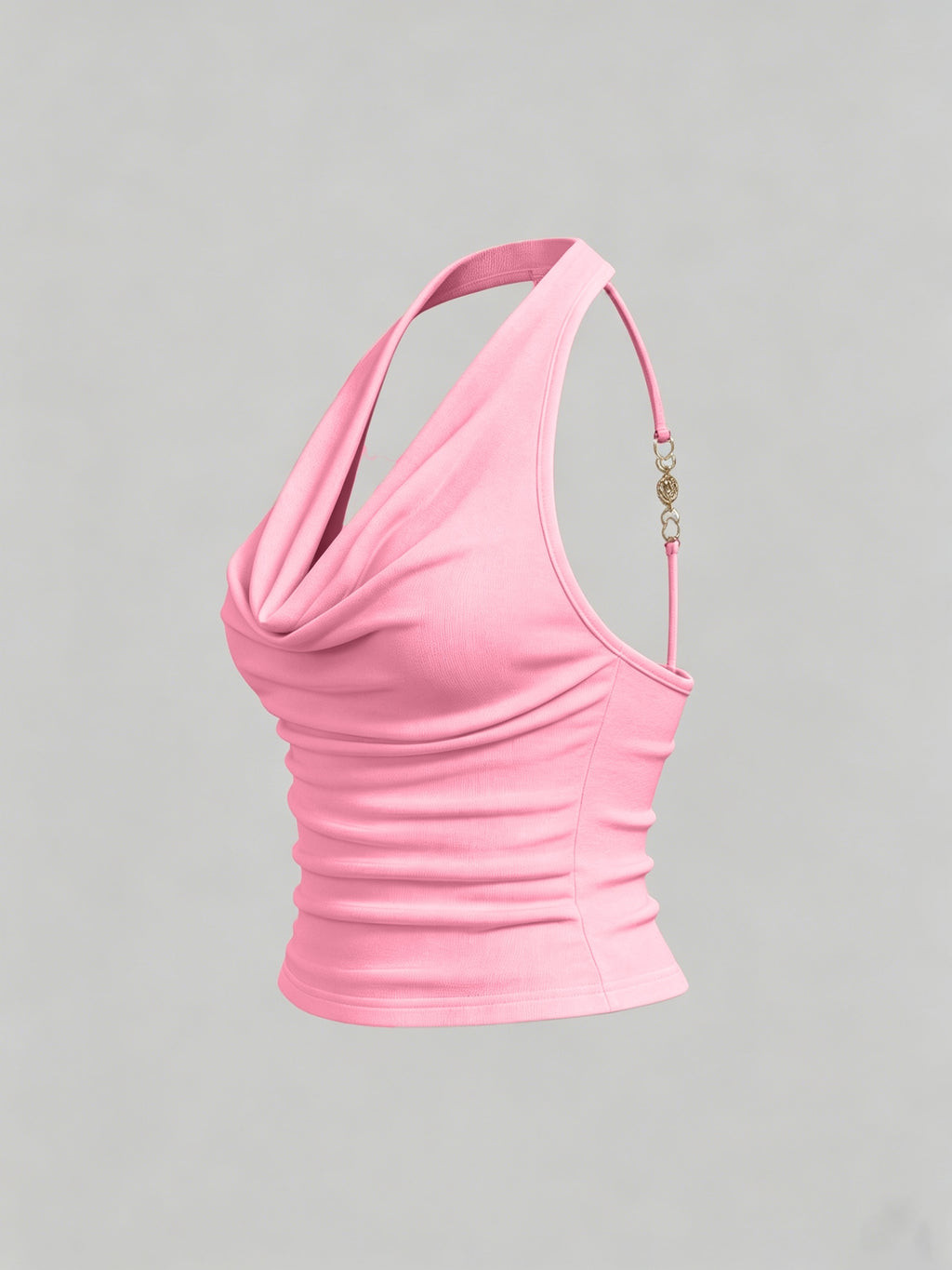 Women's Halter Neck Metal Back Suspender Vest