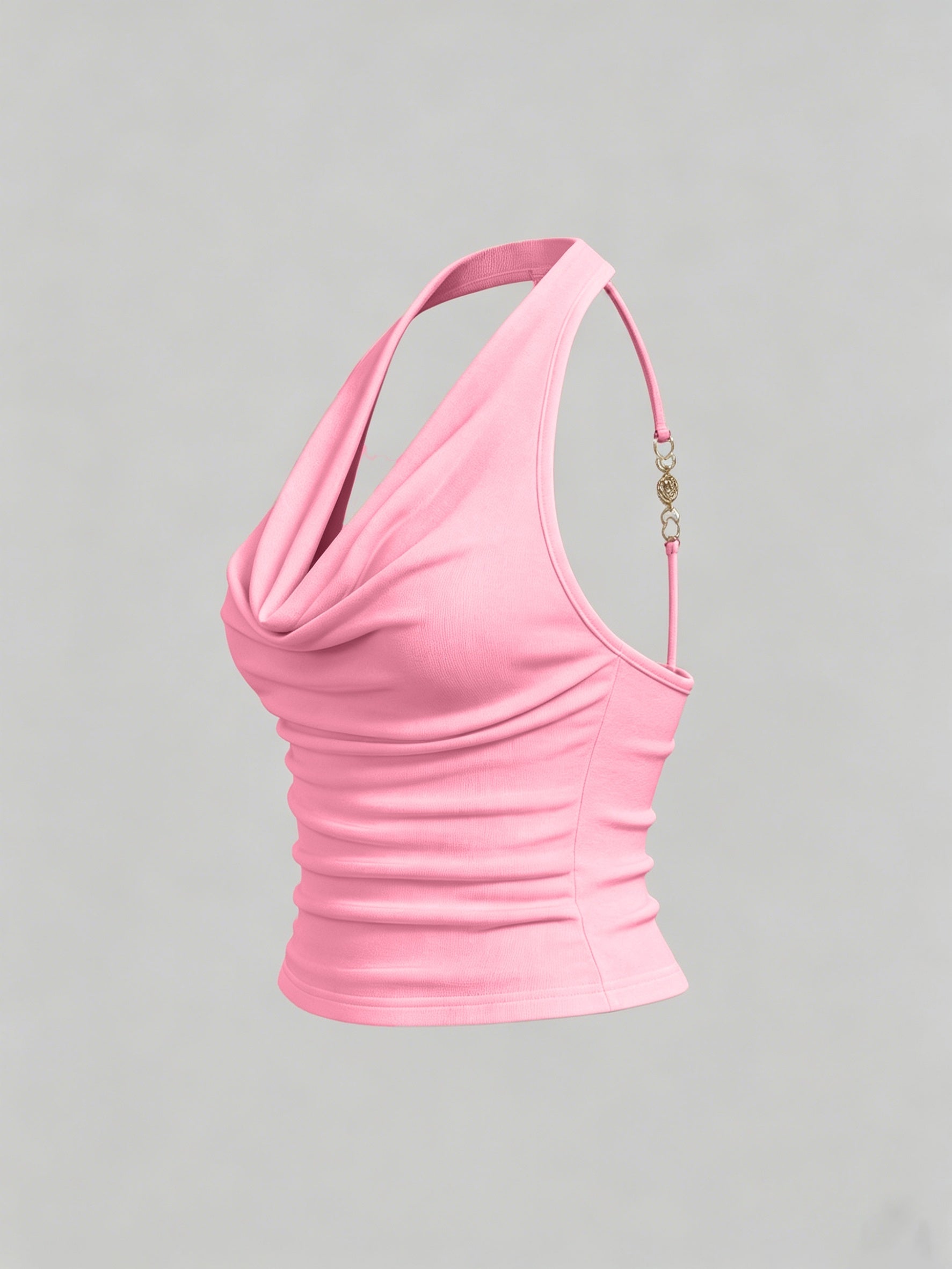 Women's Halter Neck Metal Back Suspender Vest