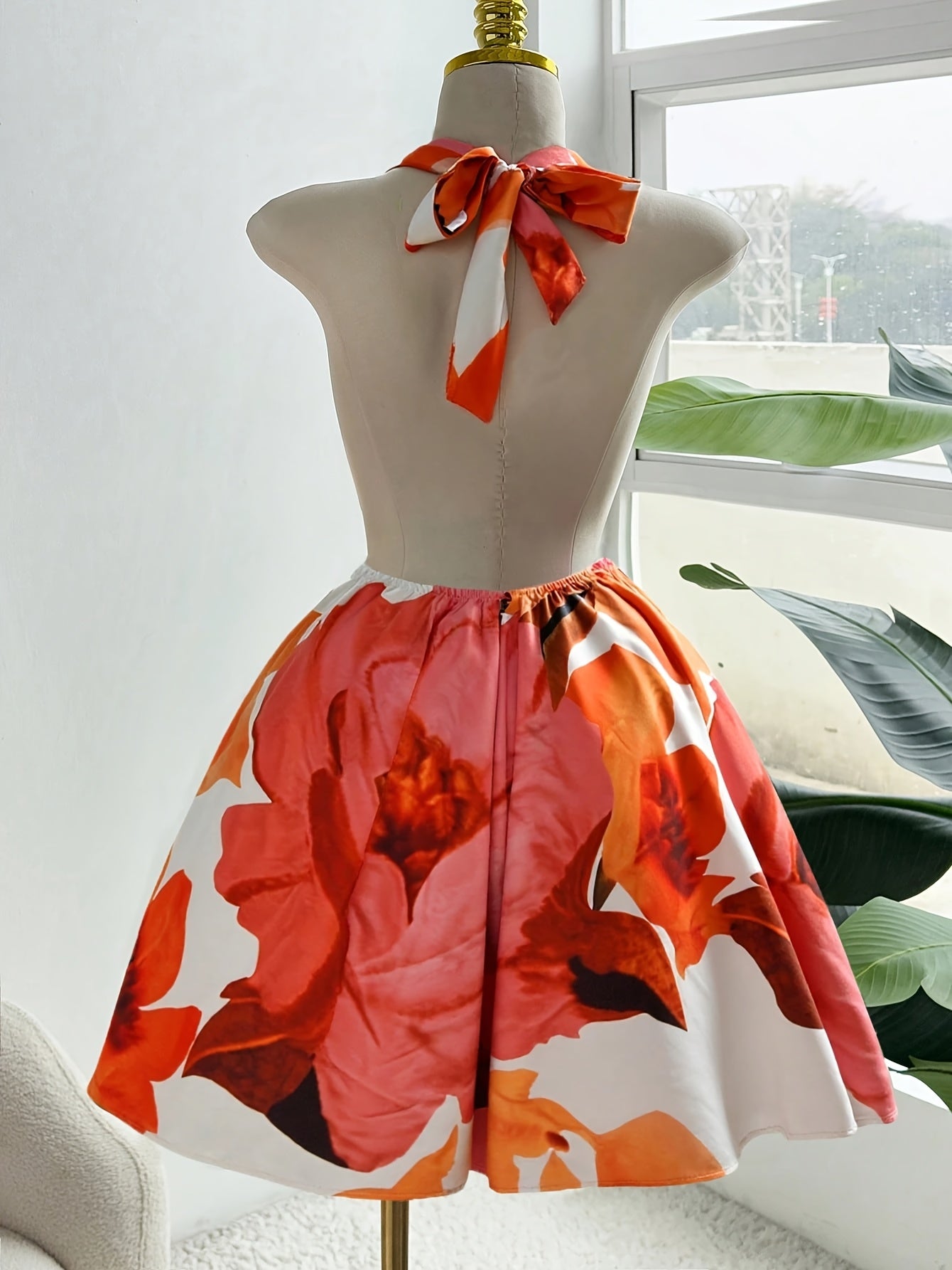 Floral Bow Tie Dress
