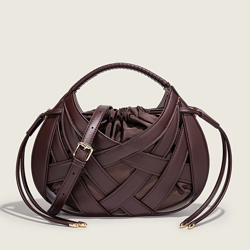 Women's Woven Hollow Tassel Composite Shoulder Bag