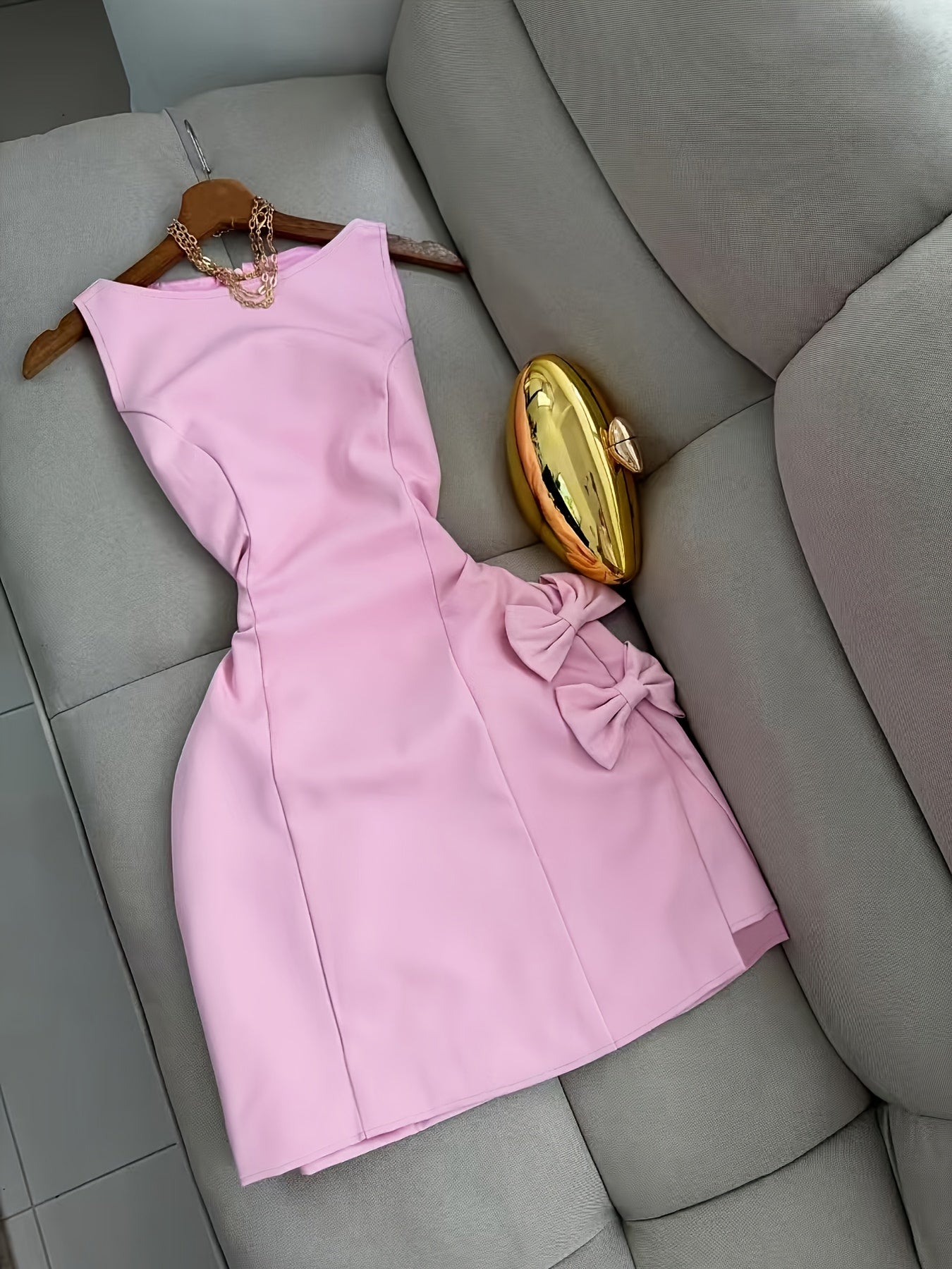 Butterfly Sleeveless A-Line Dress