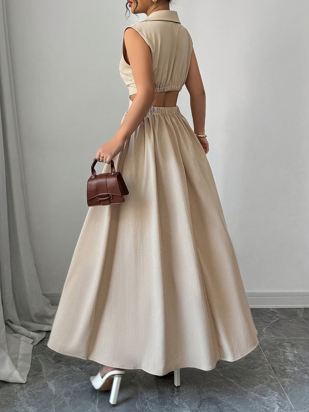 Waist Design Sleeveless Dress