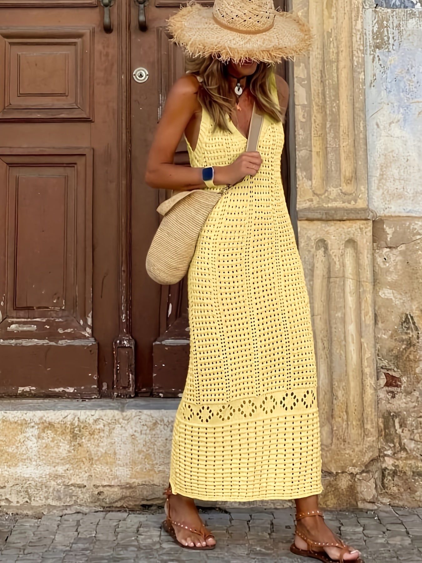 Women's Plus Size Cut-Out Solid Sleeveless Tank Maxi Dress