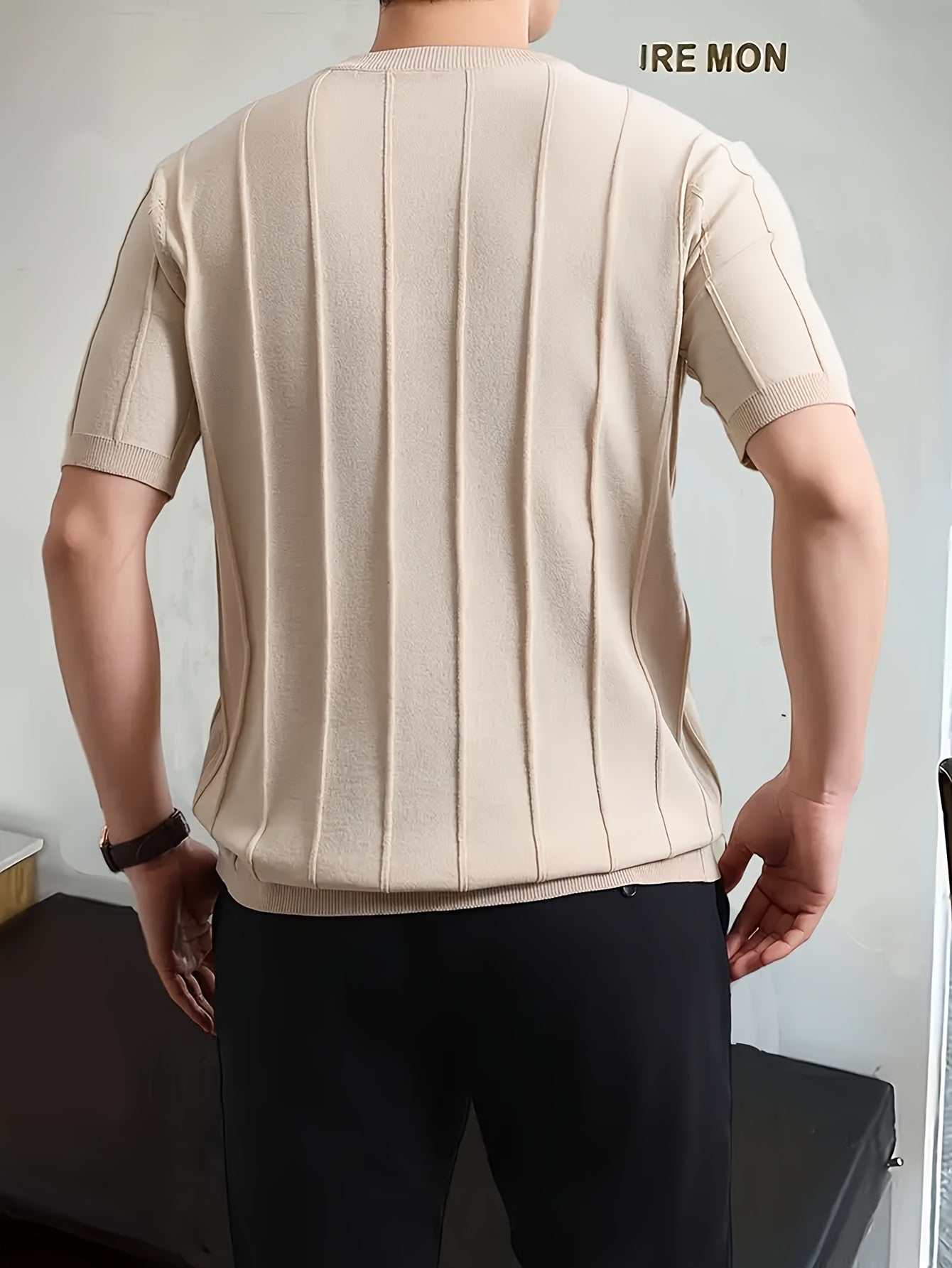 Men'S Summer Sports Polo Collar Short Sleeve Fashion Knit Top | Medium Stretch, Solid Color, Button Details, Regular Fit for Daily & Casual Wear