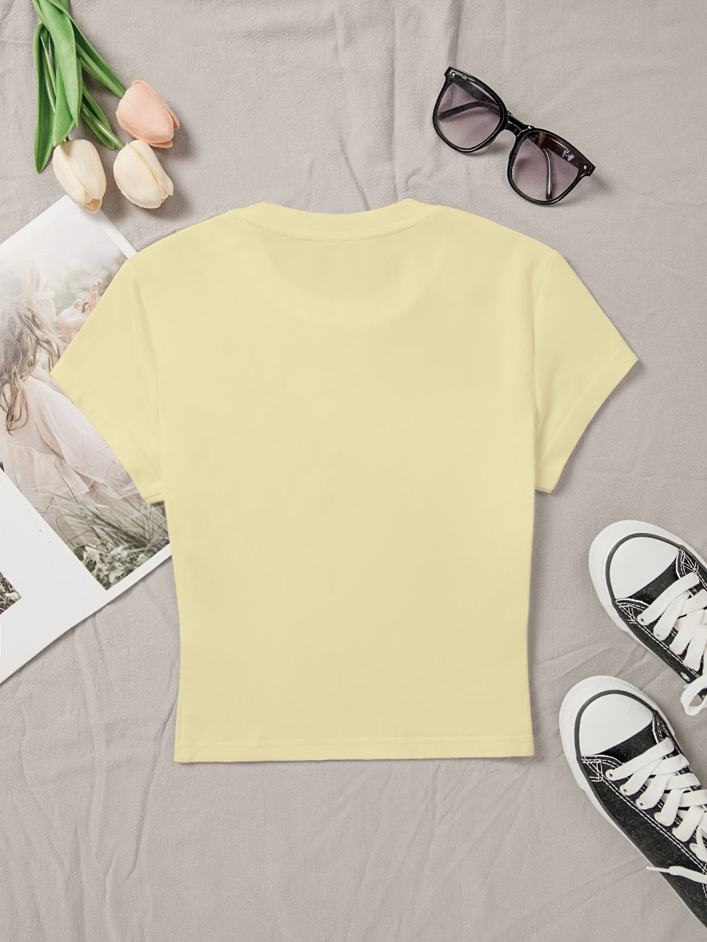 Women's 'Cute But Often Cries' Letter Print Casual Top