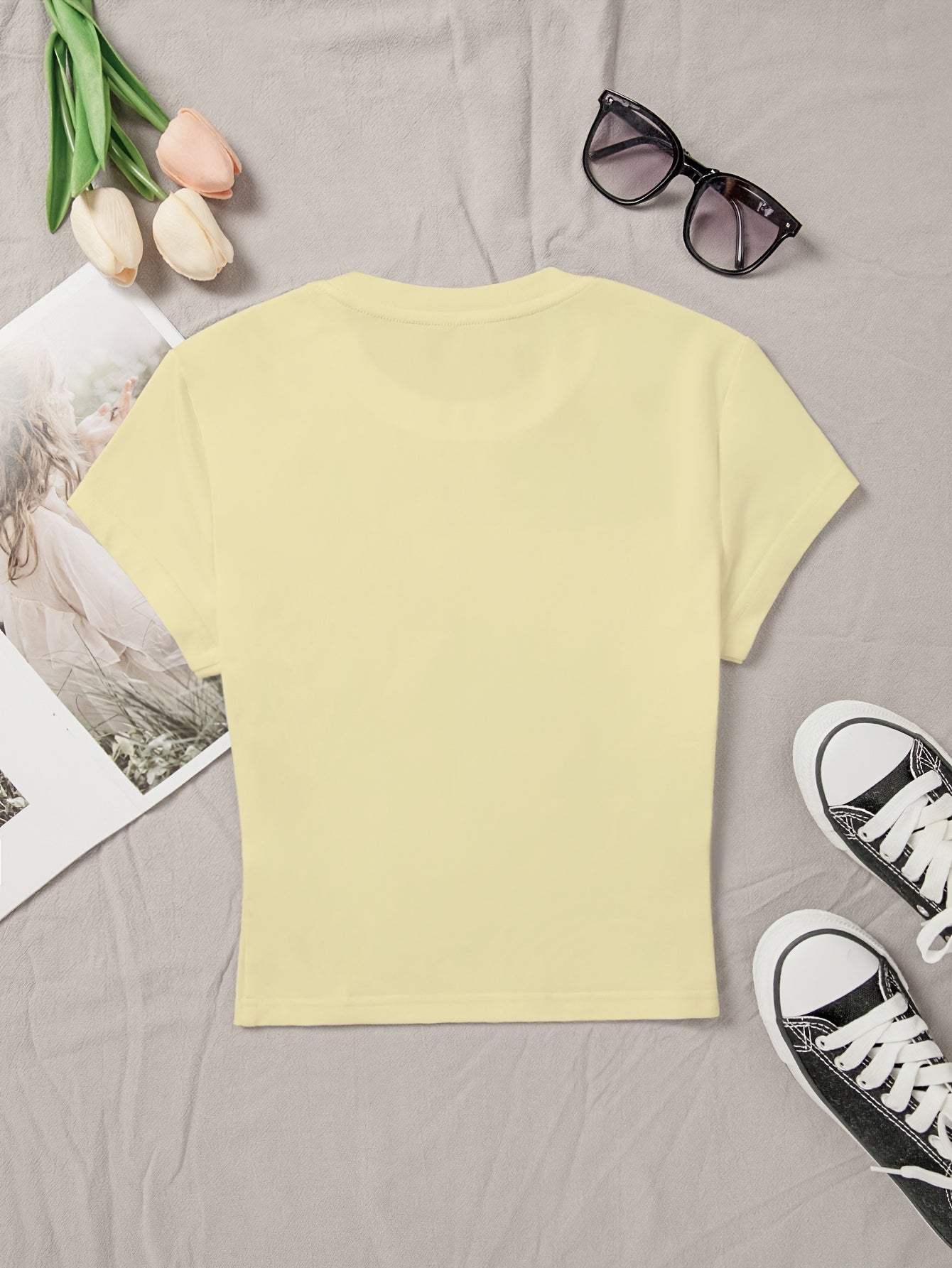Women's 'Cute But Often Cries' Letter Print Casual Top
