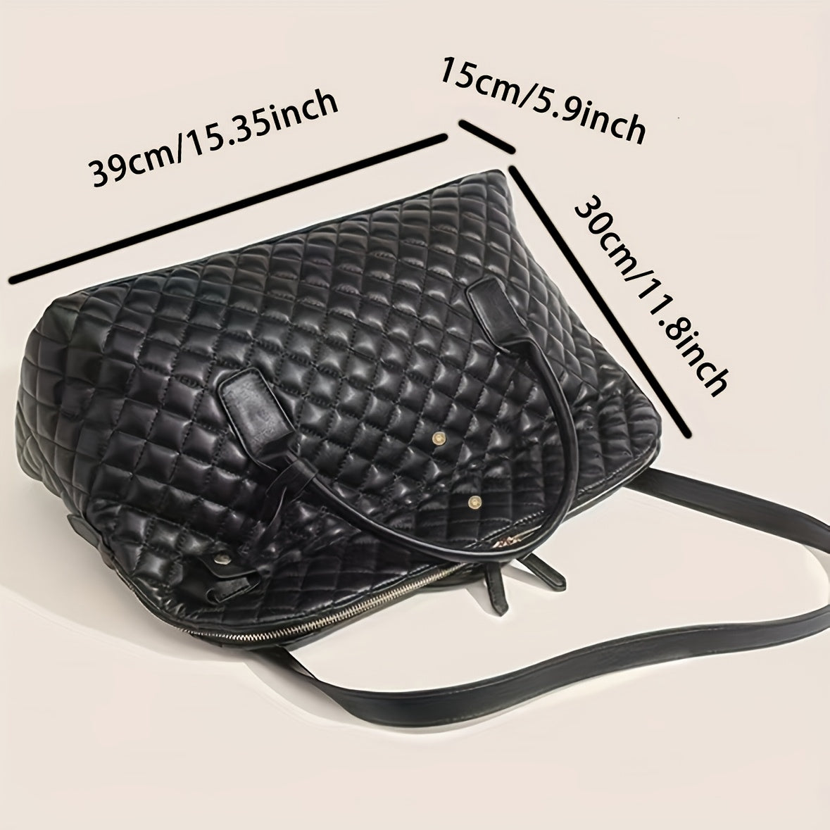New Rhombus Travel Bag Large Capacity Autumn Winter New Shoulder Crossbody Handbag Checked Luggage Large Bag