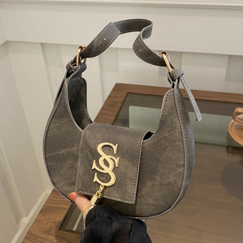Women's Solid Minimalist PU Buckle Crossbody Bag