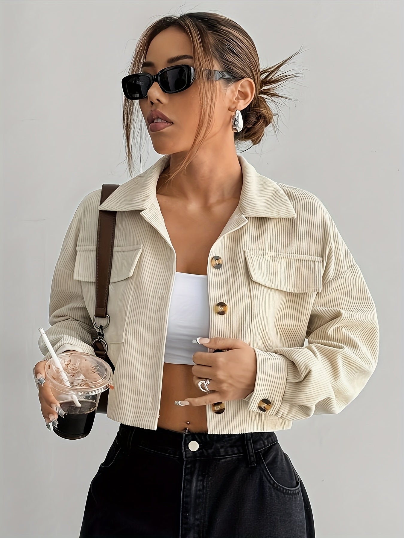 Solid Color Short Jacket