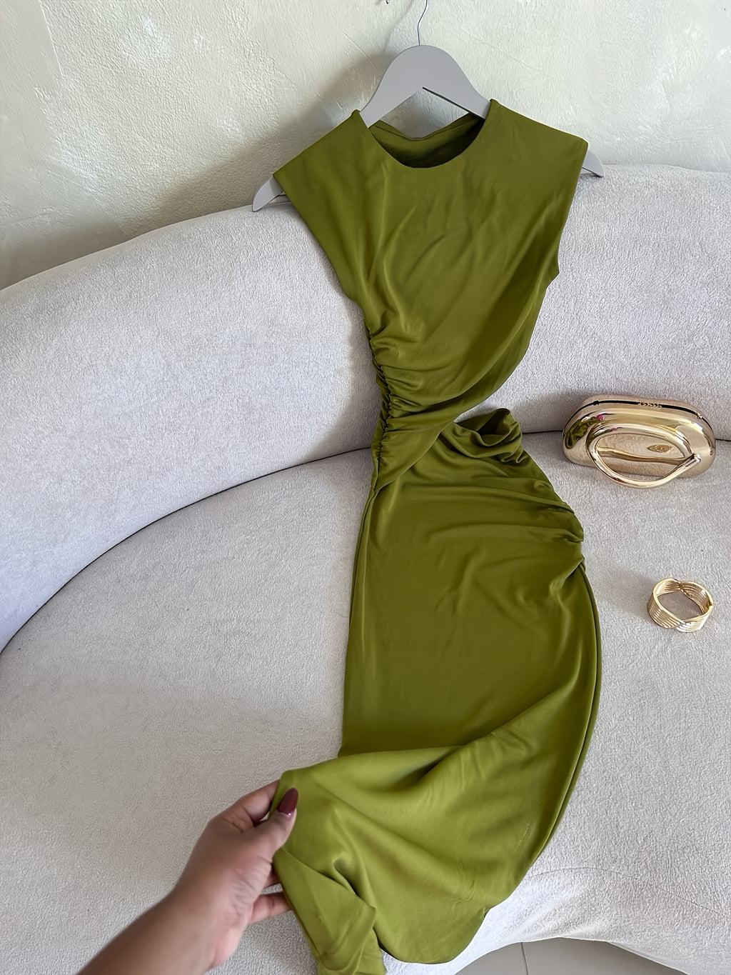 Women's Asymmetrical Sleeveless Tank Maxi Dress
