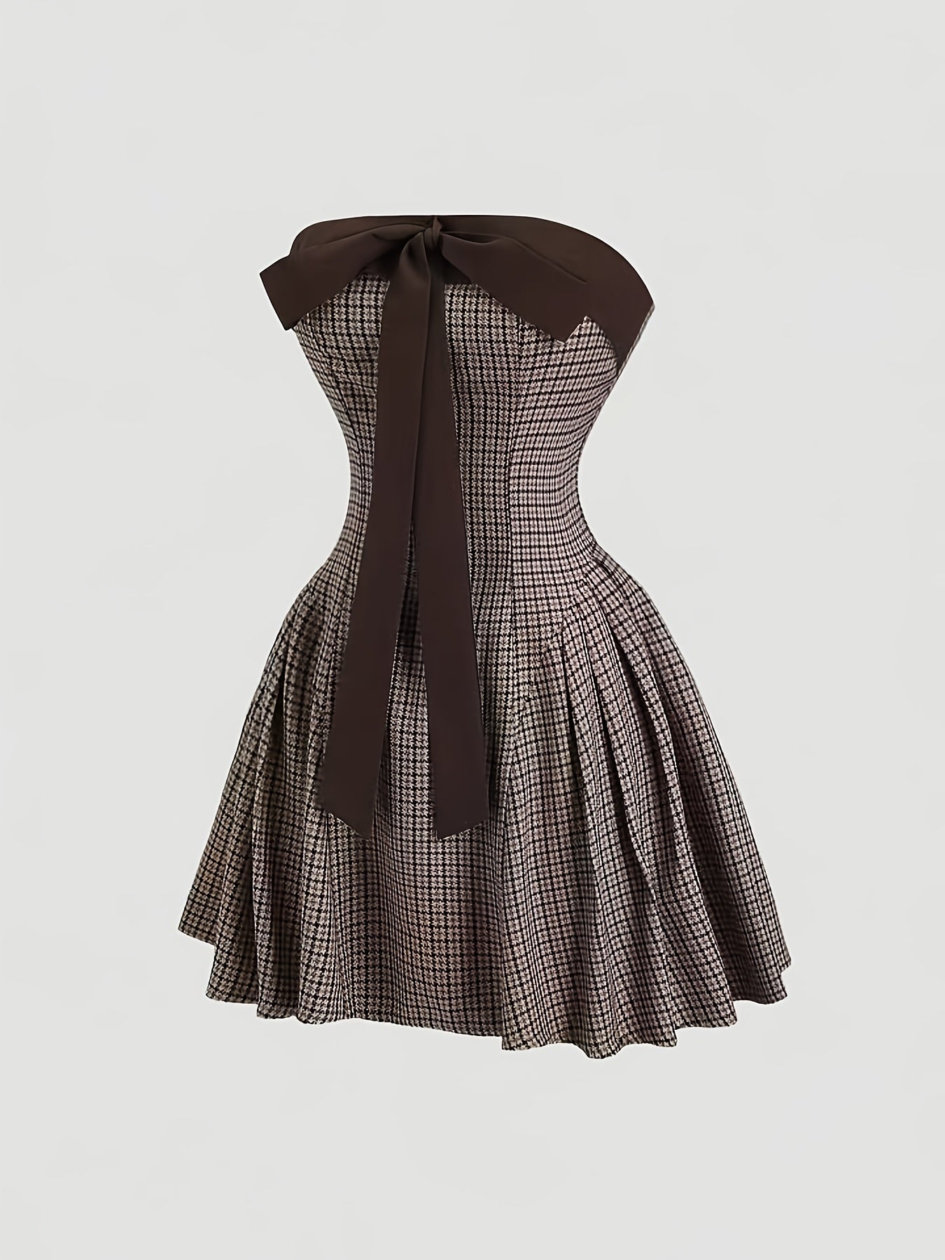 Houndstooth Butterfly Knot Skirt