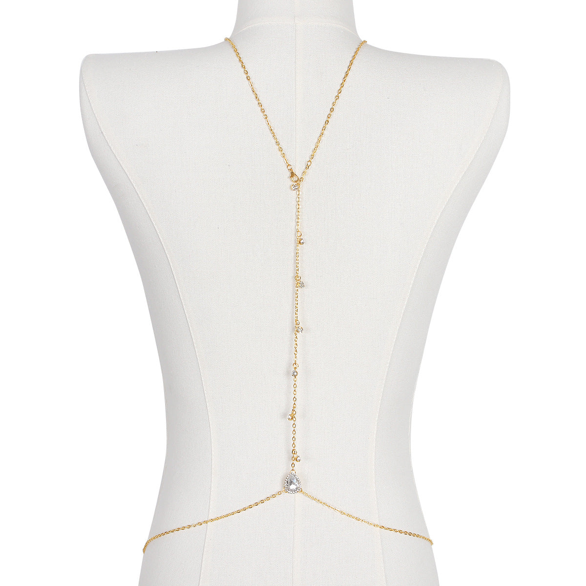 Women's Artificial Crystal Back and Chest Body Chain