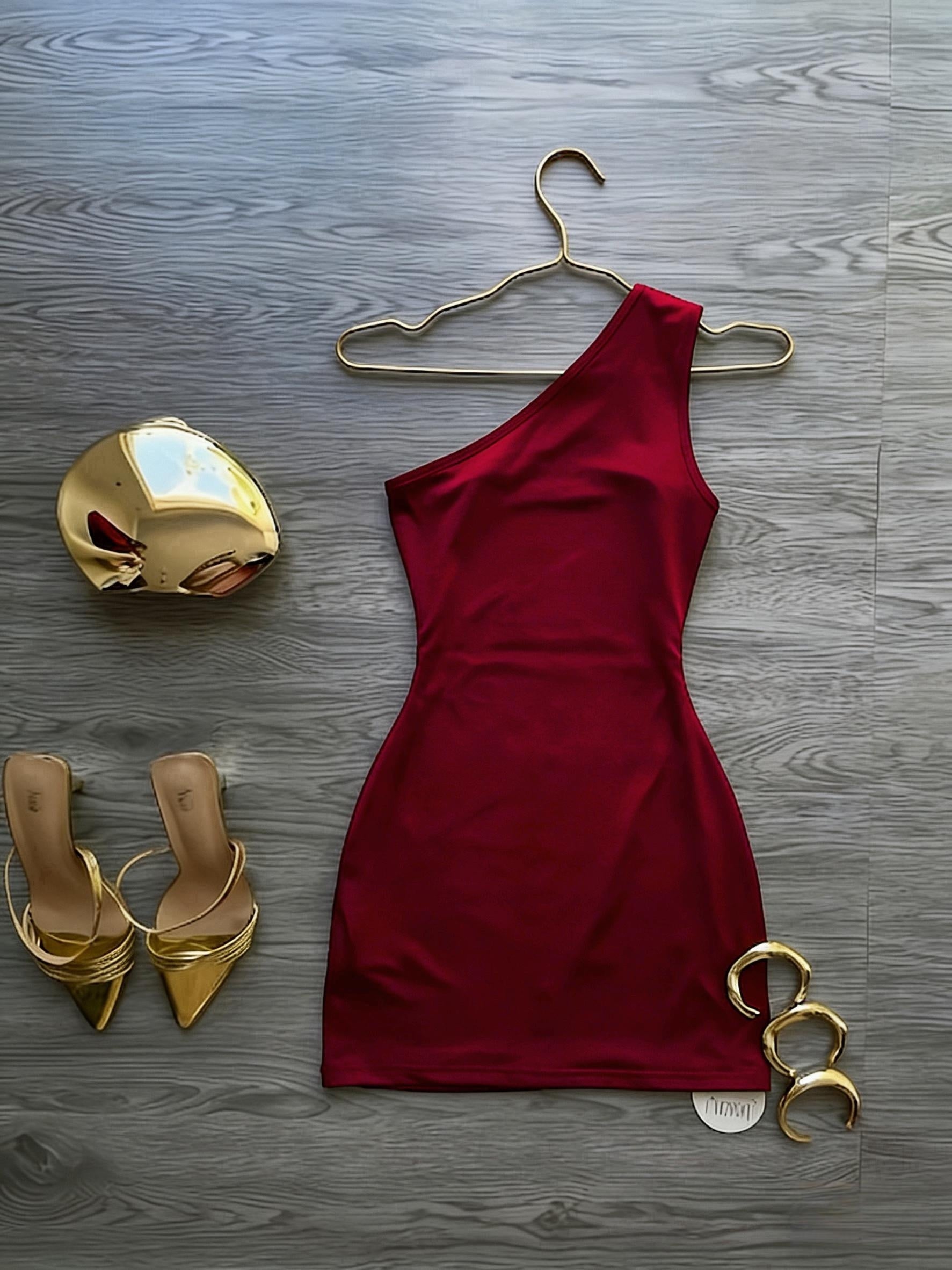 Metallic Ring Bodycon Dress