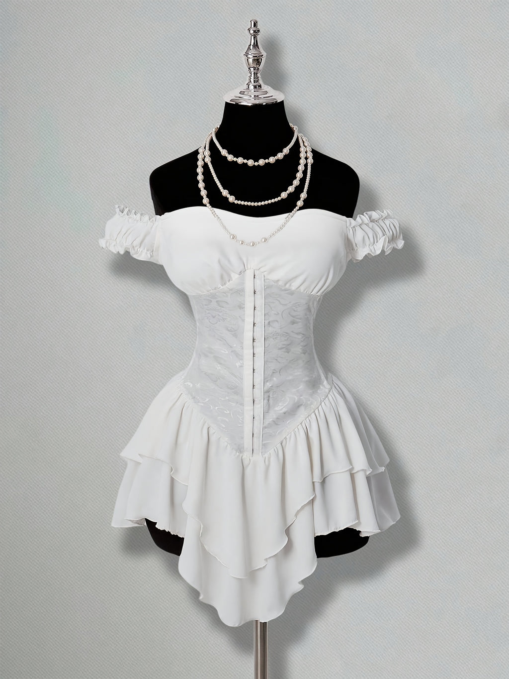 Women's Off-Shoulder Puff Sleeve Party Mini Dress