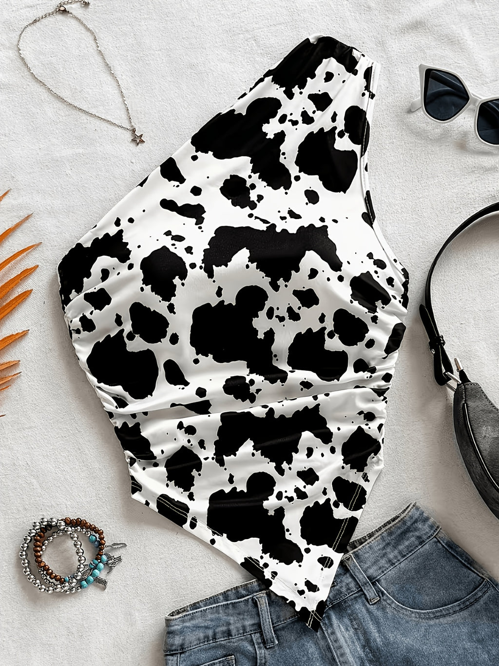 Cow Print Beach Tank Top