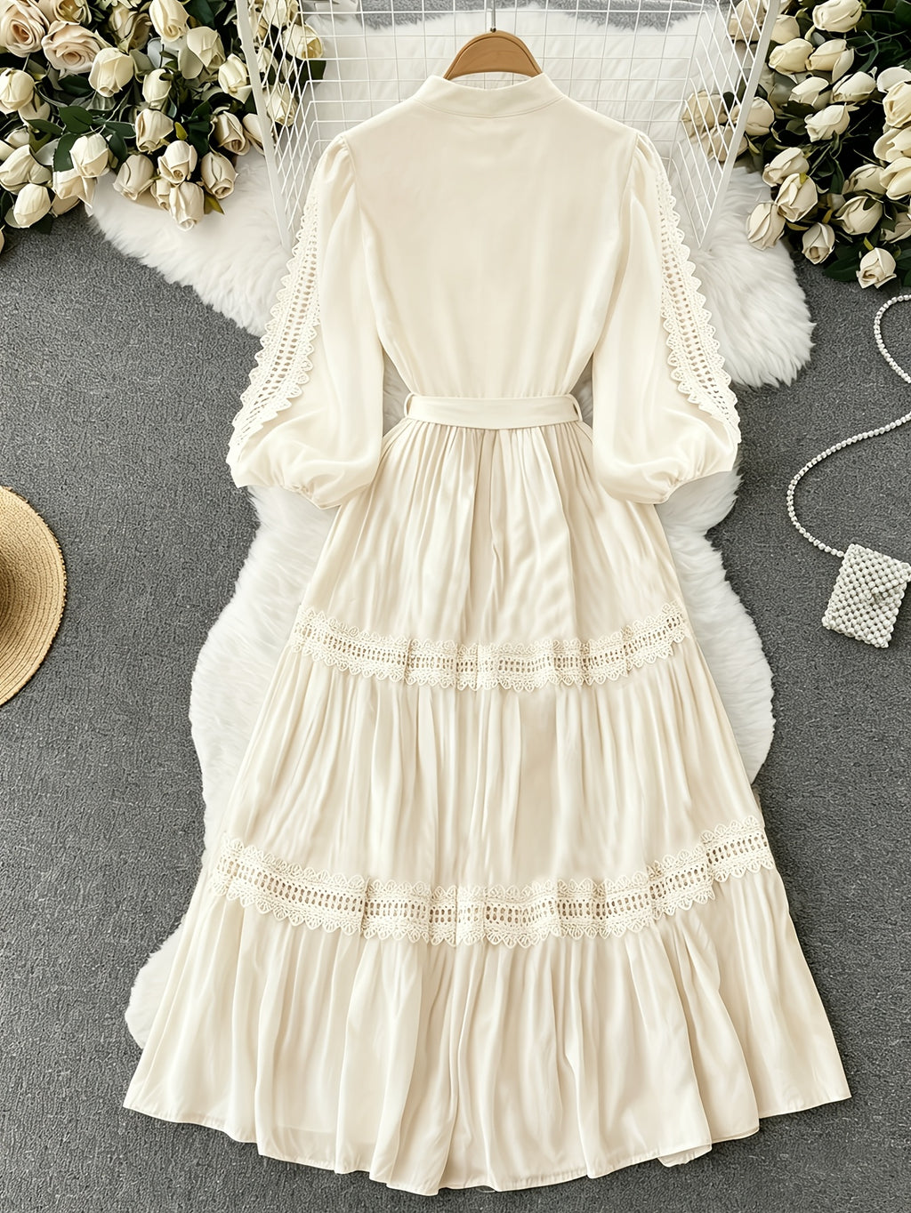Lantern Sleeve Court Style Dress