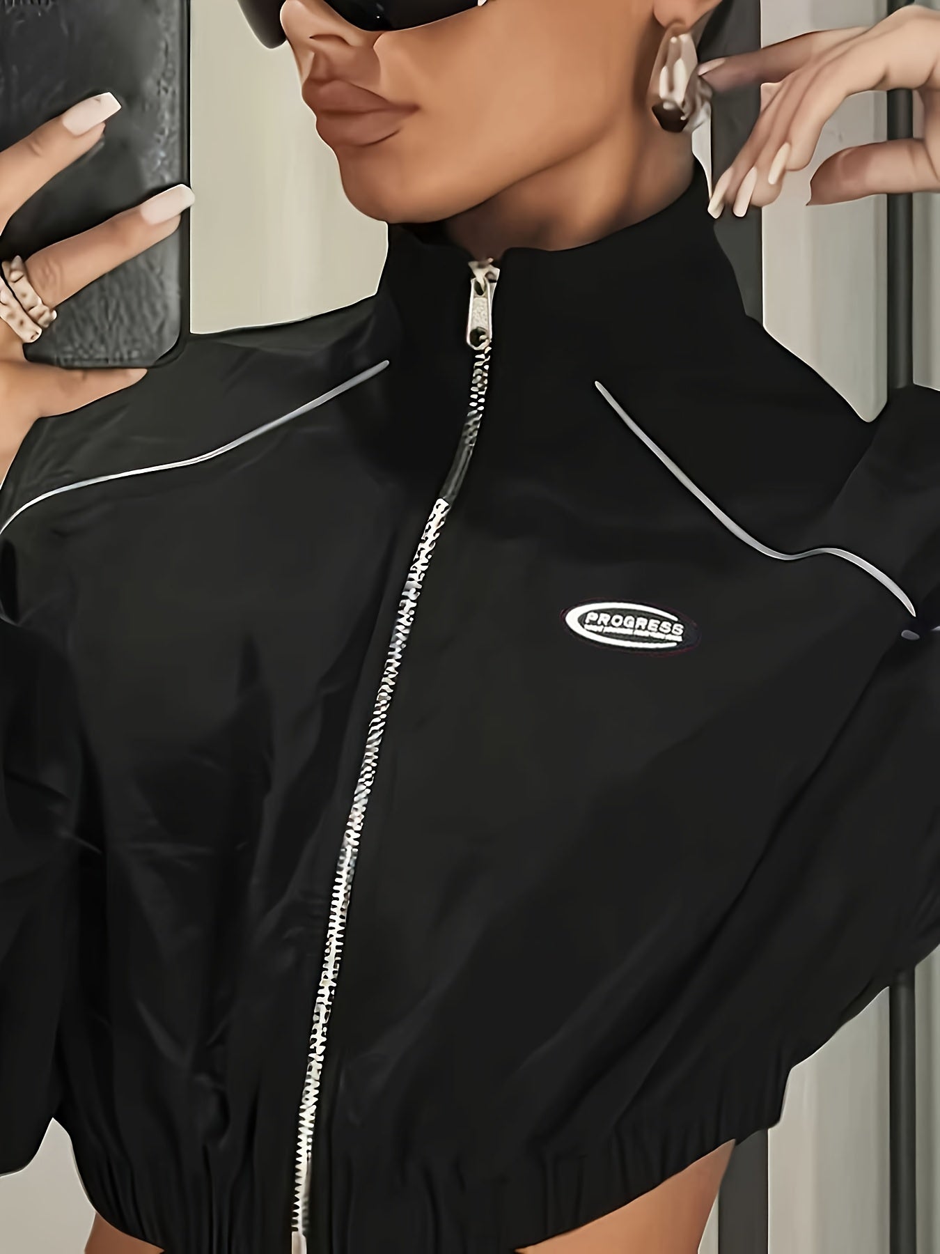Women's Windproof Short Earth Tone Jacket