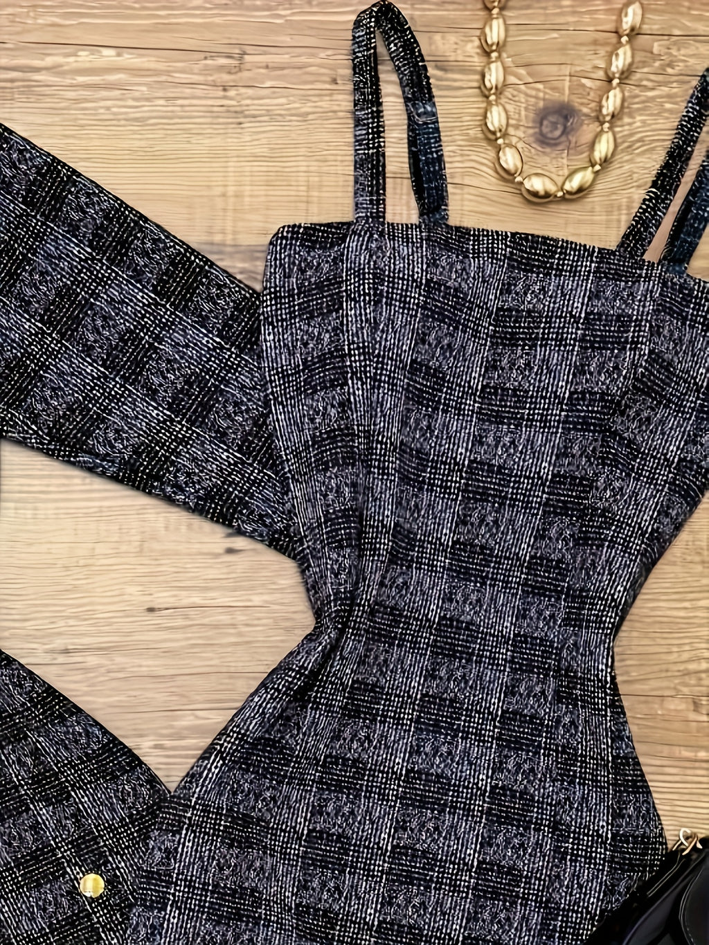 Blazer, Vest, Cami Dress, And Dress Set